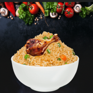 Fried Rice with Fried Chicken